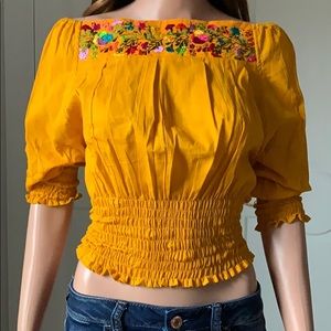Boho Mexican top With san Antonino Silk Em…